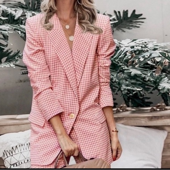 Zara Jackets & Blazers - ZARA | Light Casual Gingham Blazer